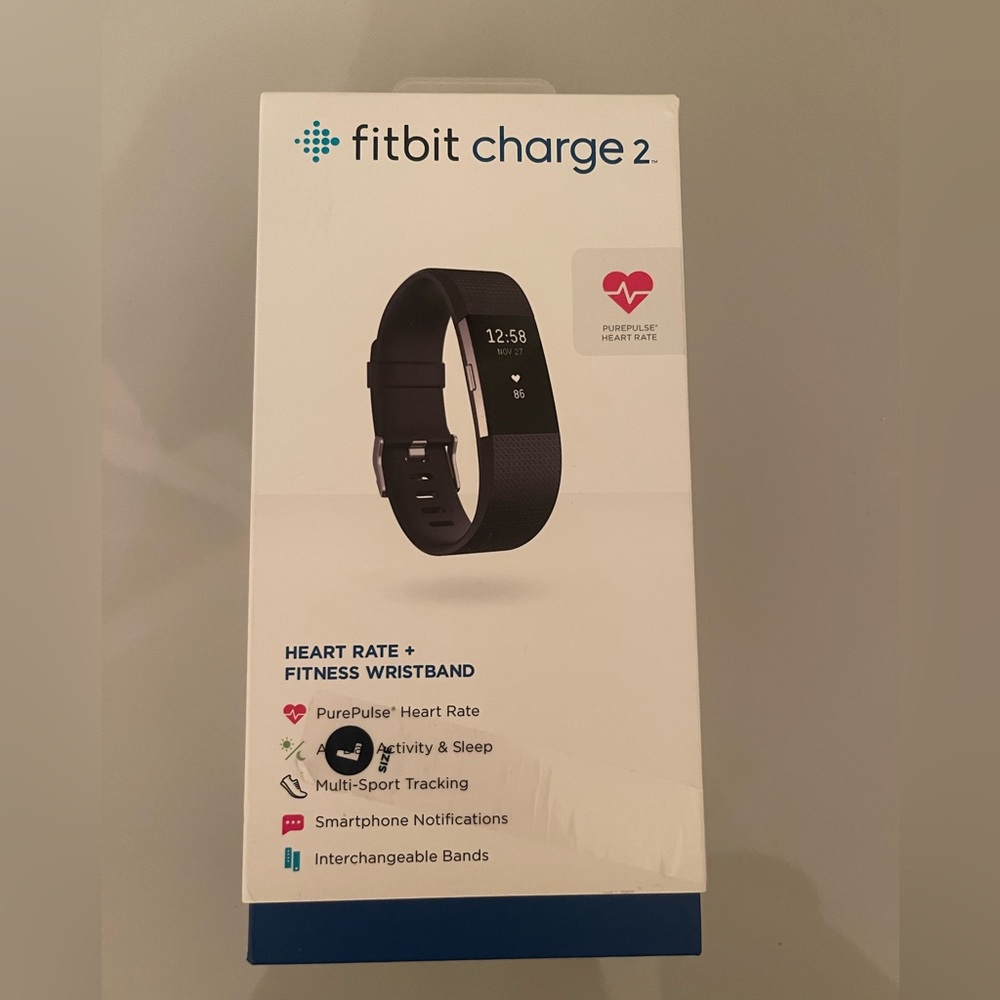 Fitbit Charge 2, one size, color black